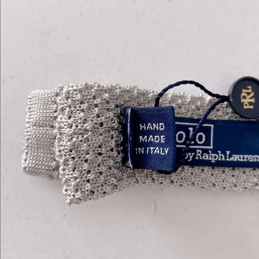 Polo Ralph Lauren Men's Grey Silk Knit Tie